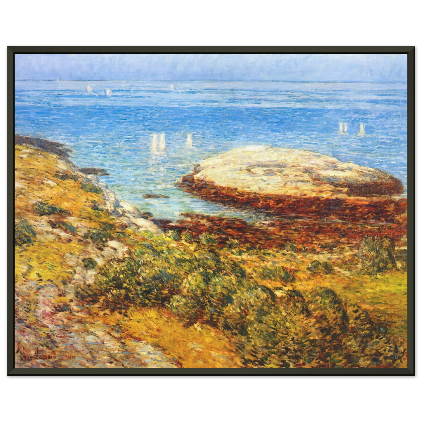 Childe Hassam Early morning calm Framed Art Print - Aluminum Frame - 40x50 cm / 16x20 inches