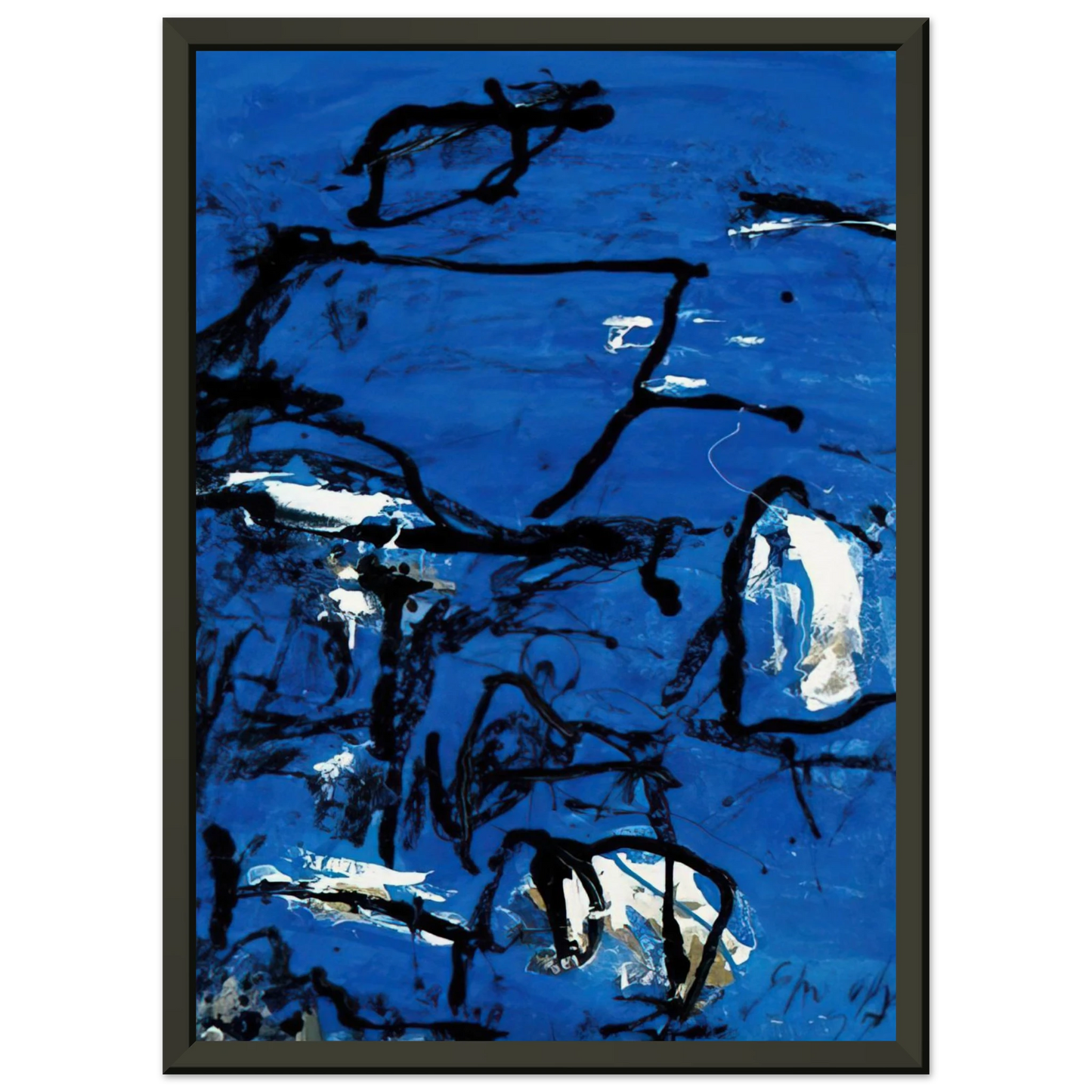 Emil Schumacher Cuma Tachisme Framed Art Print - Aluminum Frame - 40x50 cm / 16x20 inches