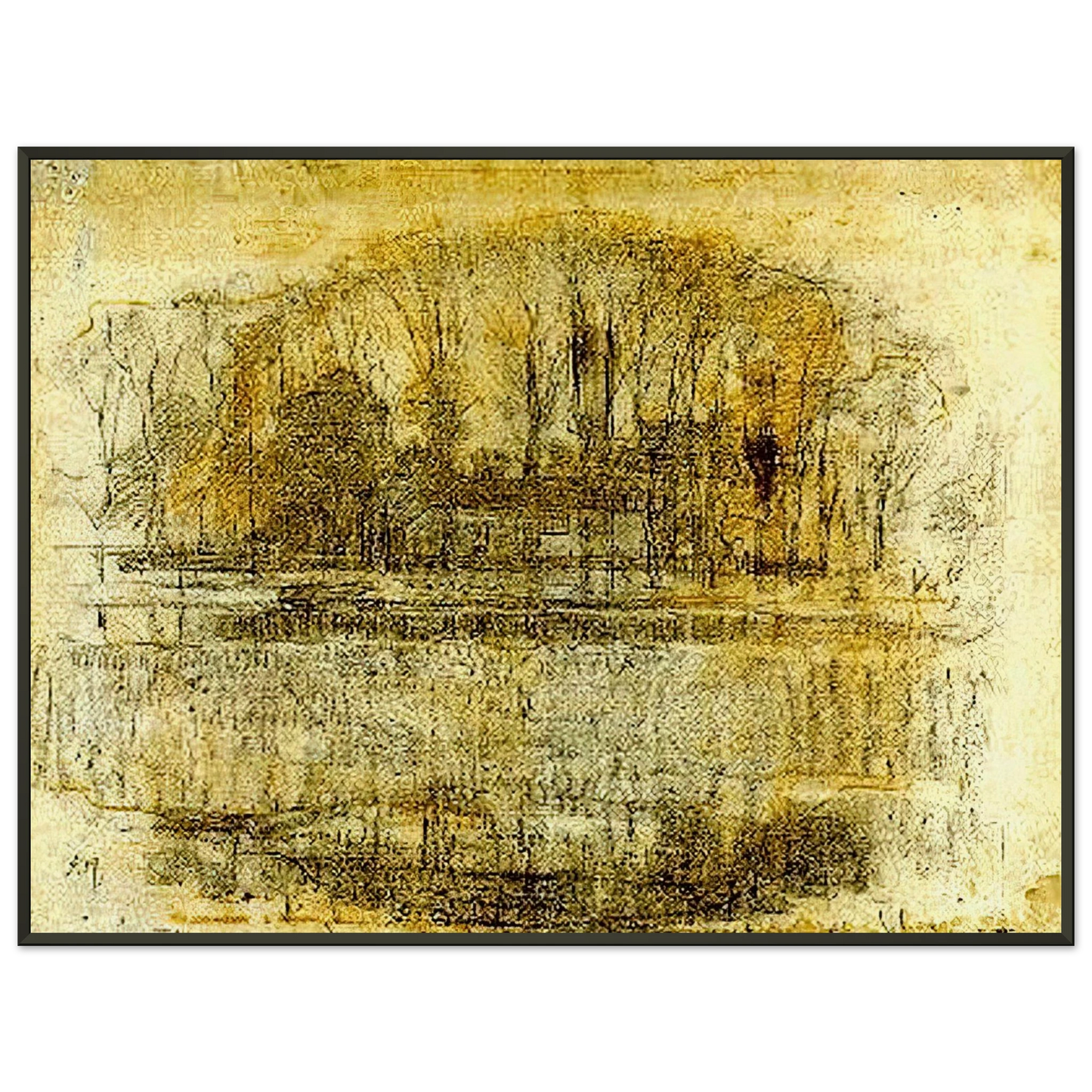 Piet Mondrian  Geinrust Farm Compositional Study Framed Art Print  - Aluminum Frame - 70x100 cm / 28x40 inches