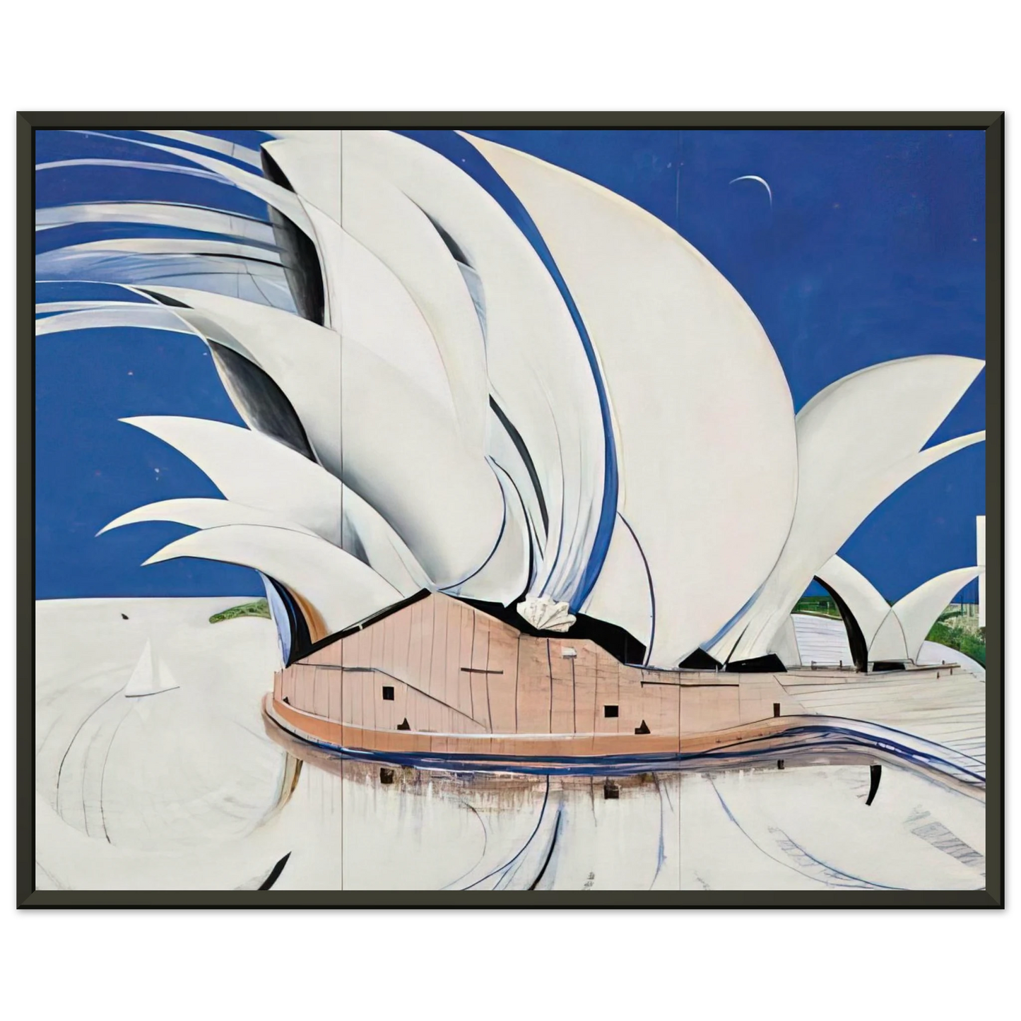Brett Whiteley Opera House 1982 Framed Art Print - Aluminum Frame - 60x80 cm / 24x32 inches