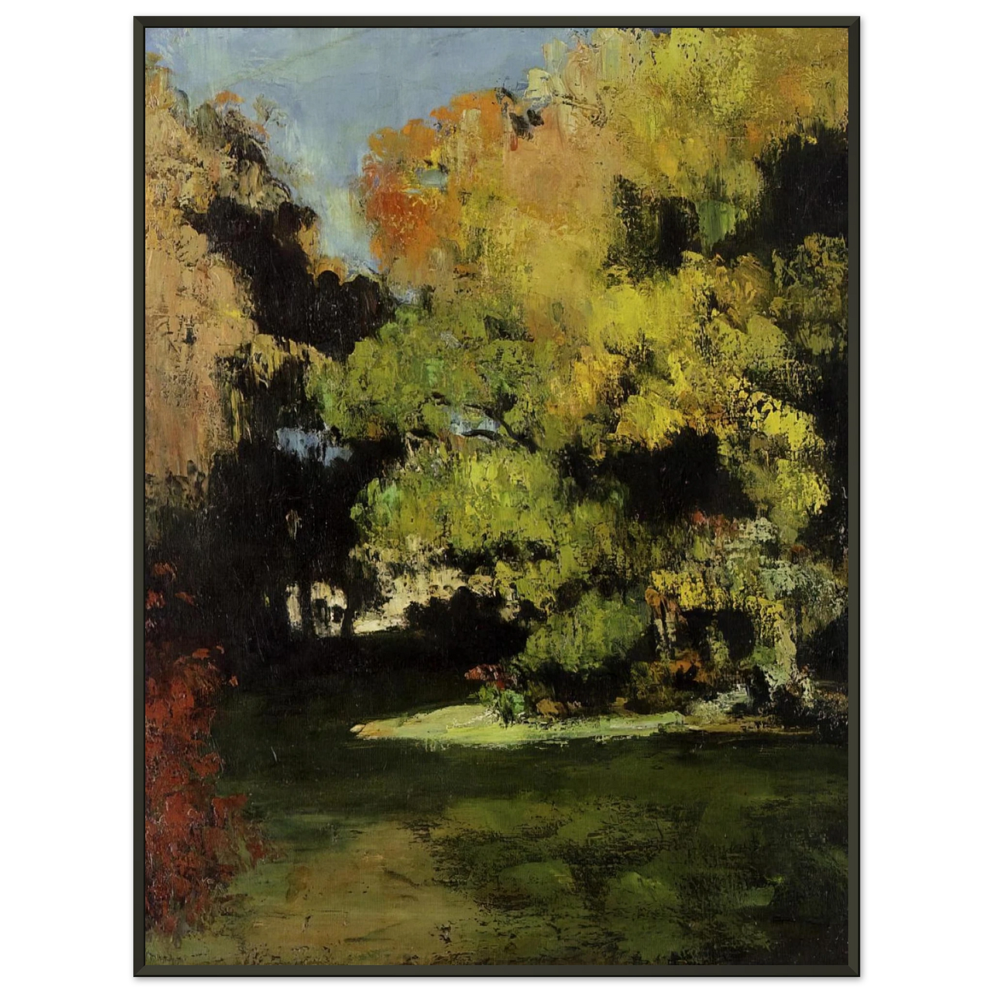 Paul Cezanne Clearing Framed Art Print - Aluminum Frame - 70x100 cm / 28x40 inches