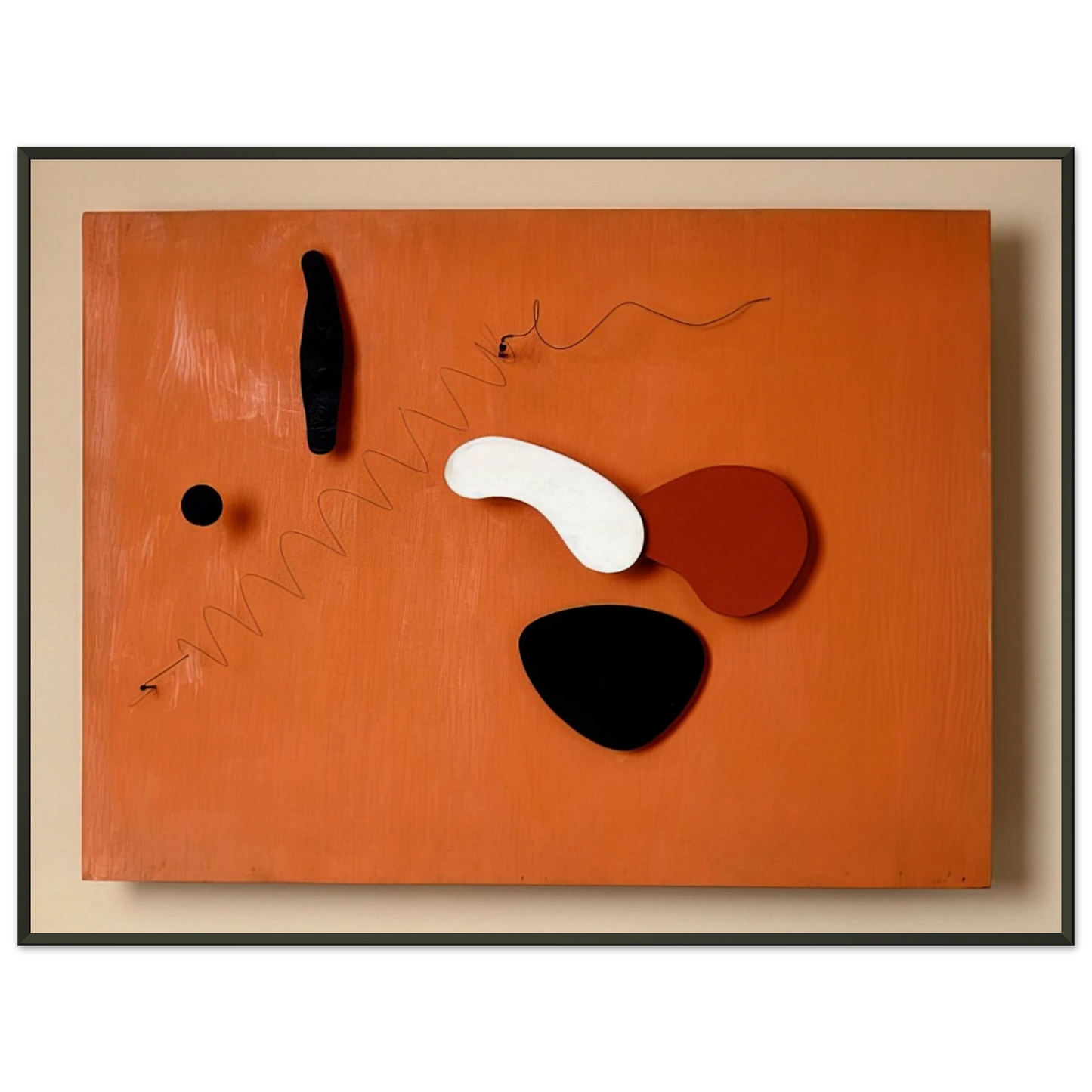 Alexander Calder THE ORANGE PANEL 1936 Framed Art Print - Aluminum Frame - 40x50 cm / 16x20 inches