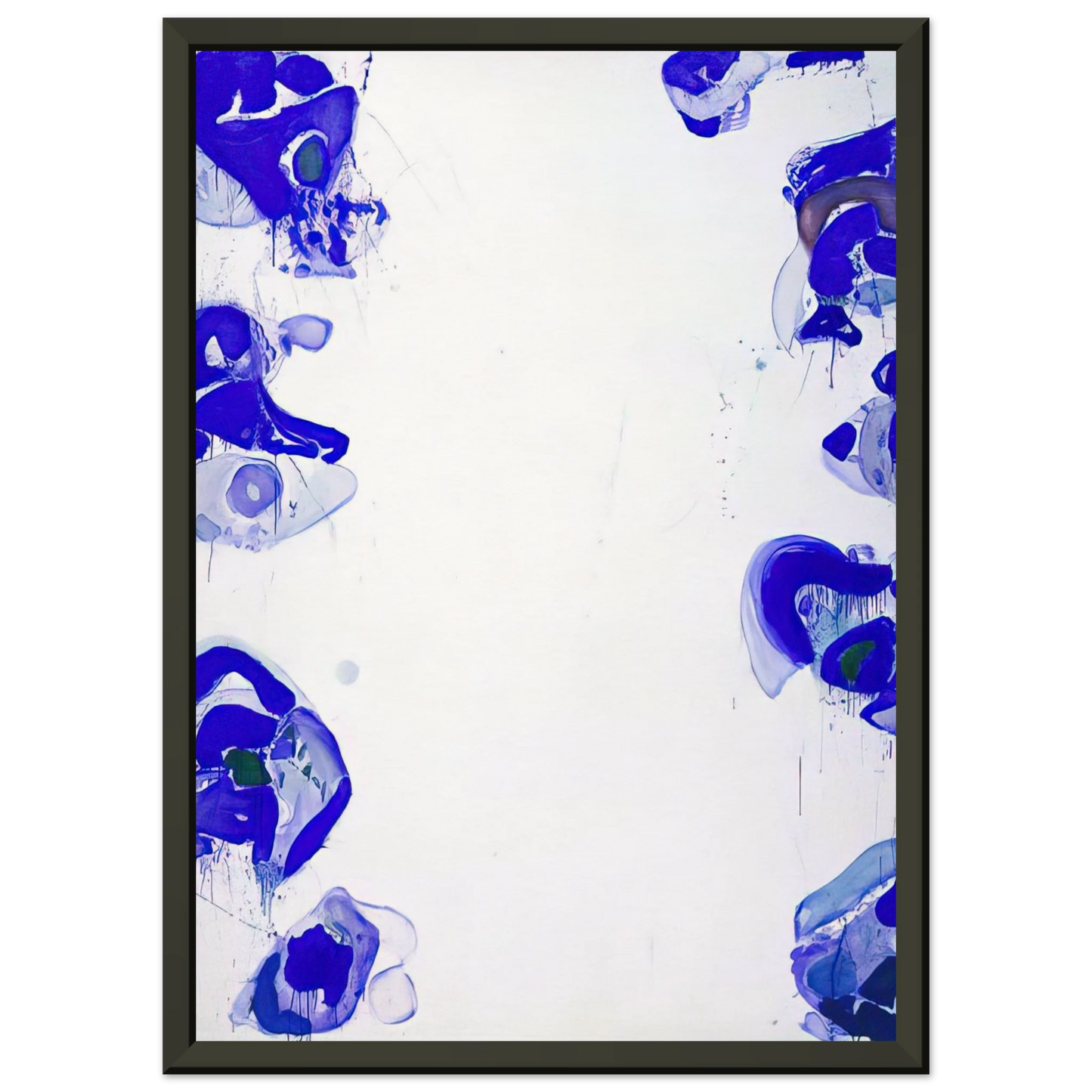 Sam Francis Blue Balls Framed Art Print - Aluminum Frame - 40x50 cm / 16x20 inches
