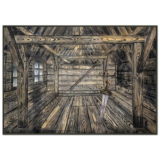 Anselm Kiefer  NOTHUNG 1973 Framed Art Print  - Aluminum Frame - 21x29.7 cm / 8x12"