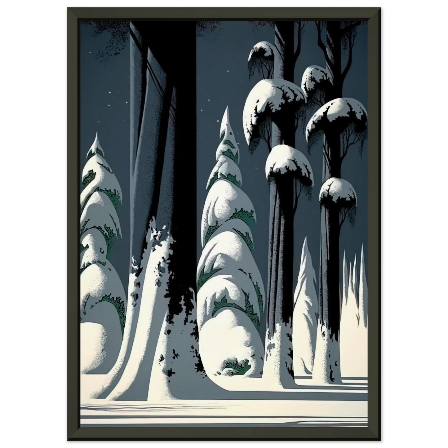Eyvind Earle Yosemite Framed Art Print - Aluminum Frame - 40x50 cm / 16x20 inches