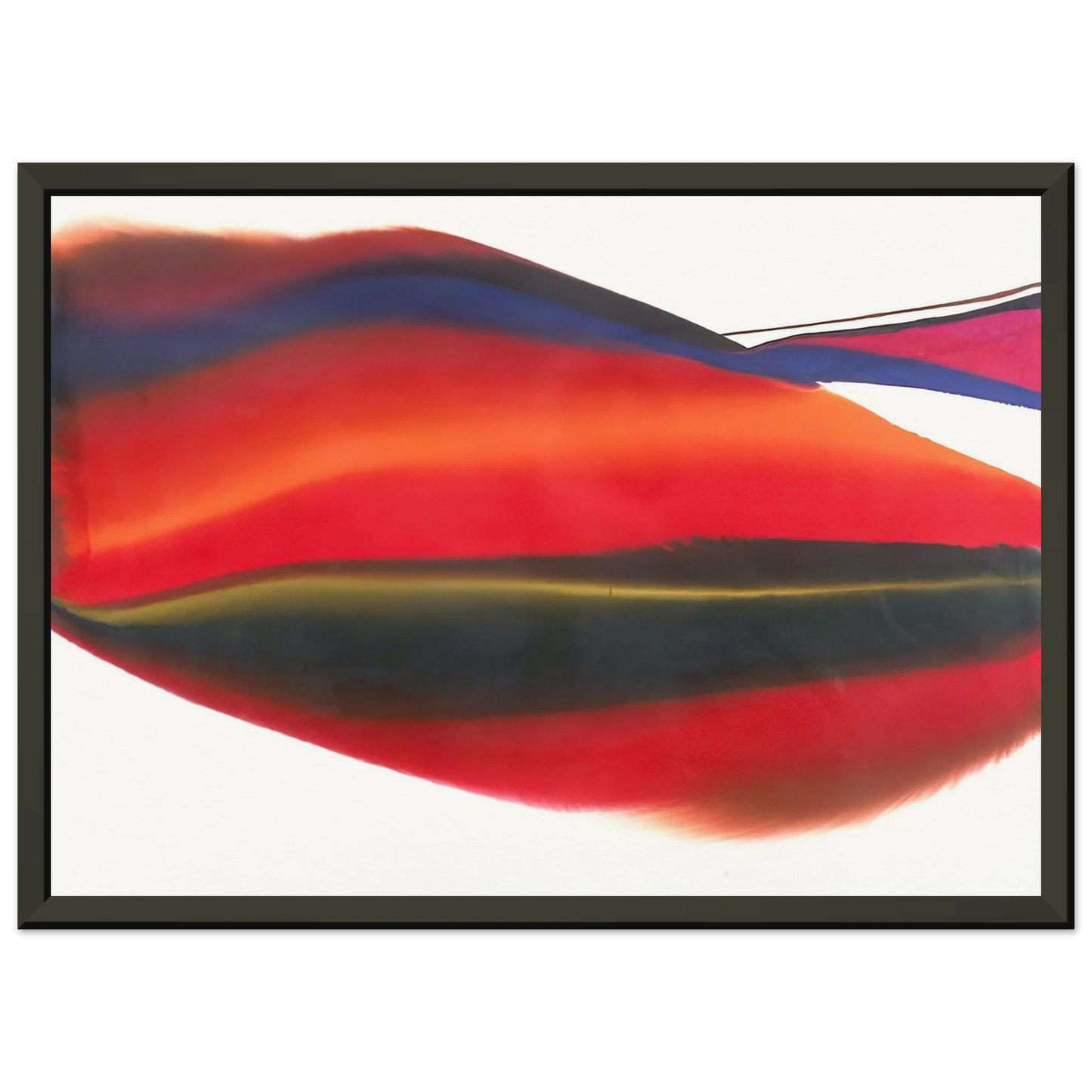 Paul Jenkins  Phenomena Lands End  1974 Framed Art Print  - Aluminum Frame - 70x100 cm / 28x40 inches