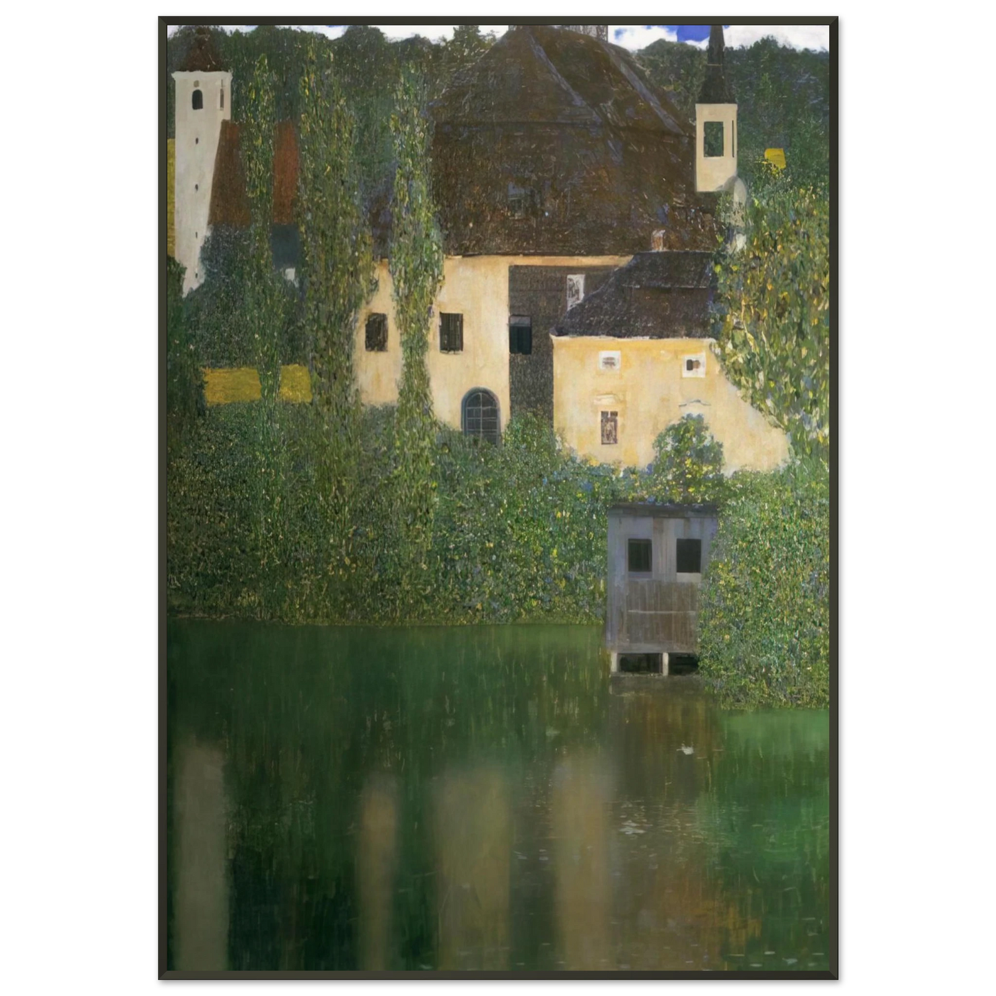 Gustav Klimt WATER CASTLE Framed Art Print - Aluminum Frame - 21x29.7 cm / 8x12"