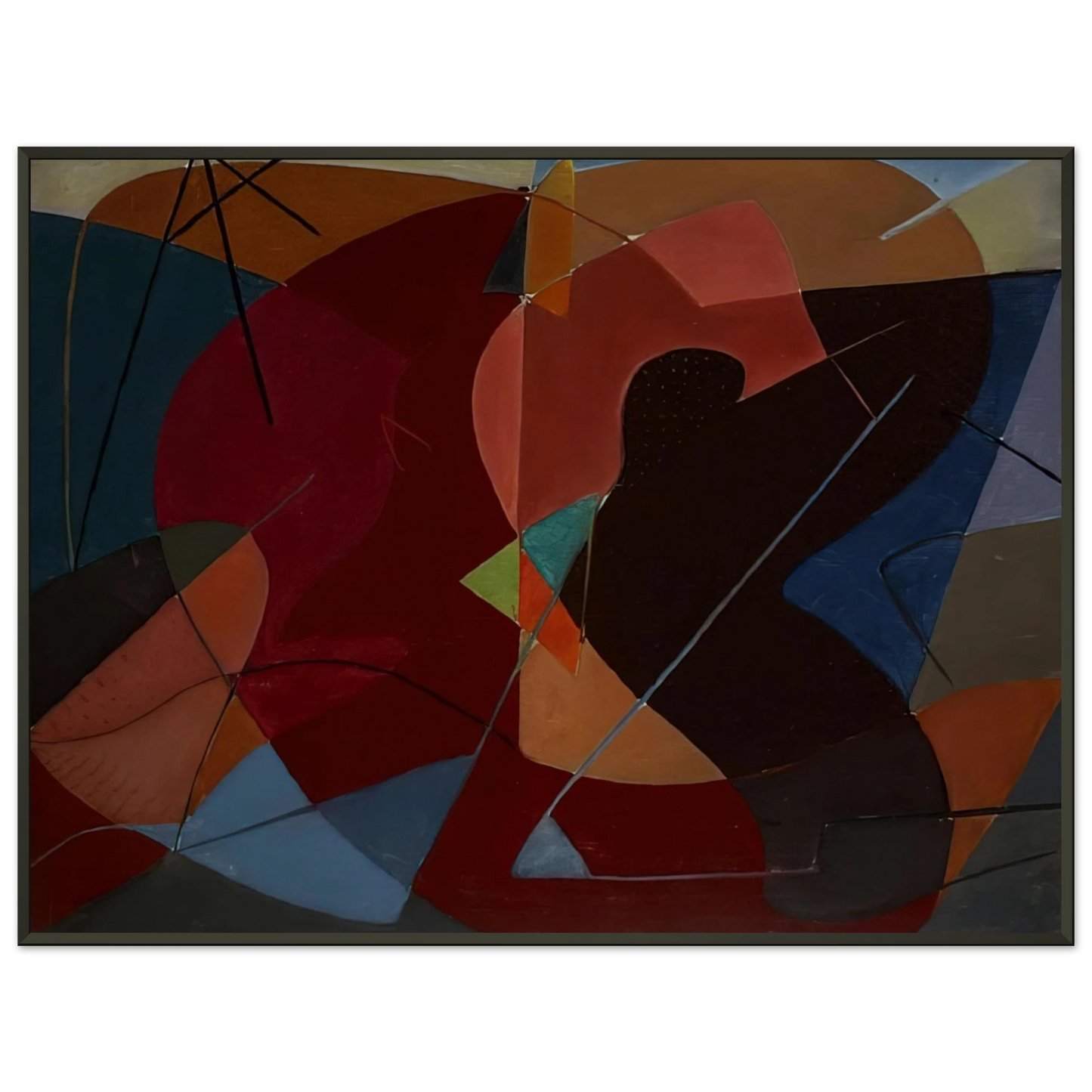 John Ferren Untitled No 8 1932 Framed Art Print - Aluminum Frame - 70x100 cm / 28x40 inches