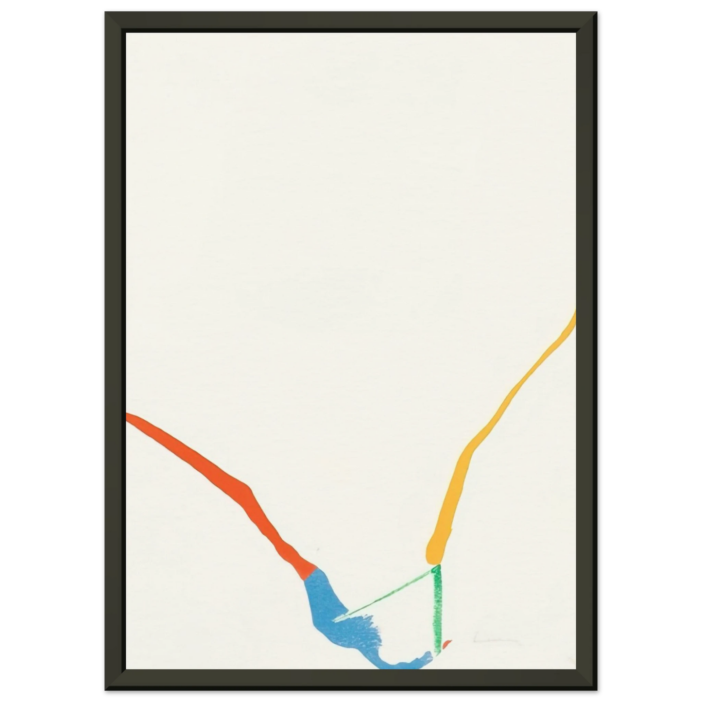 Helen Frankenthaler What Red Lines Can Do 1970 Framed Art Print - Aluminum Frame - 70x100 cm / 28x40 inches