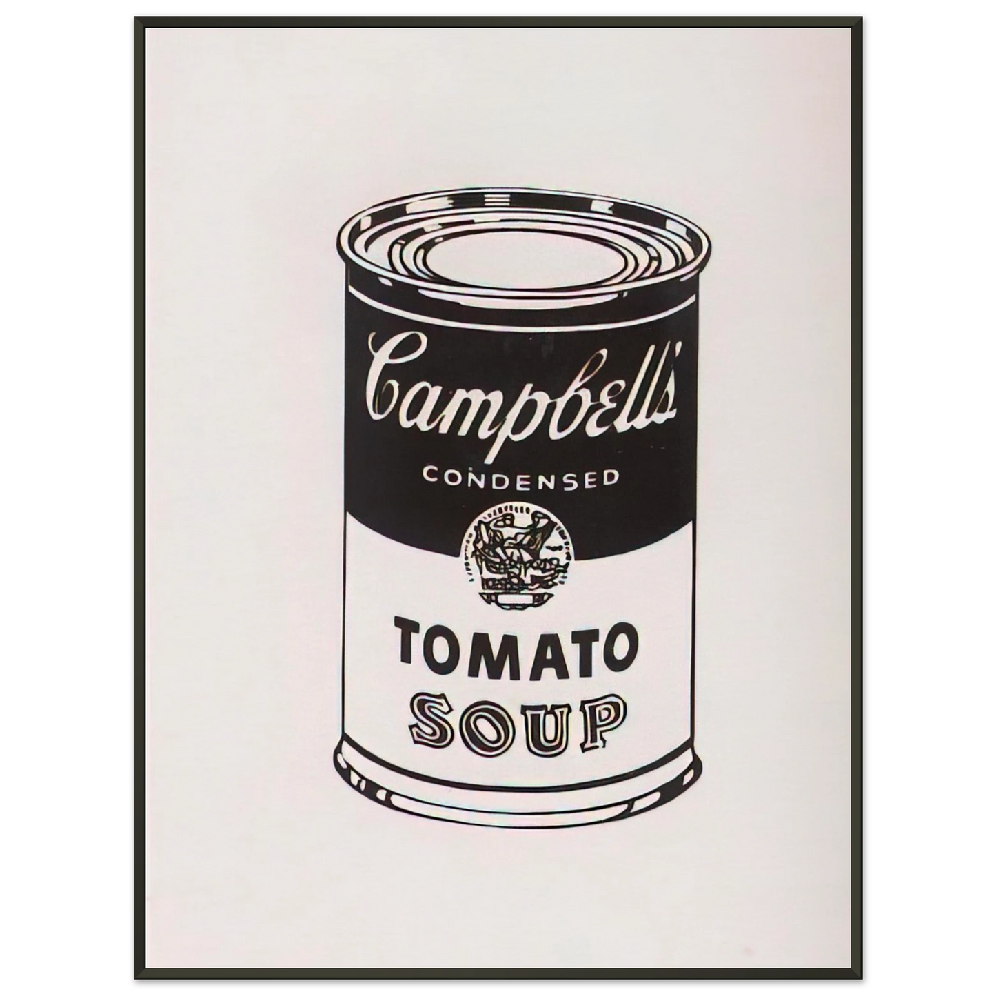 Andy Warhol Campbells Soup Can Tomato Retrospective Series Framed Art Print - Aluminum Frame - 60x80 cm / 24x32 inches