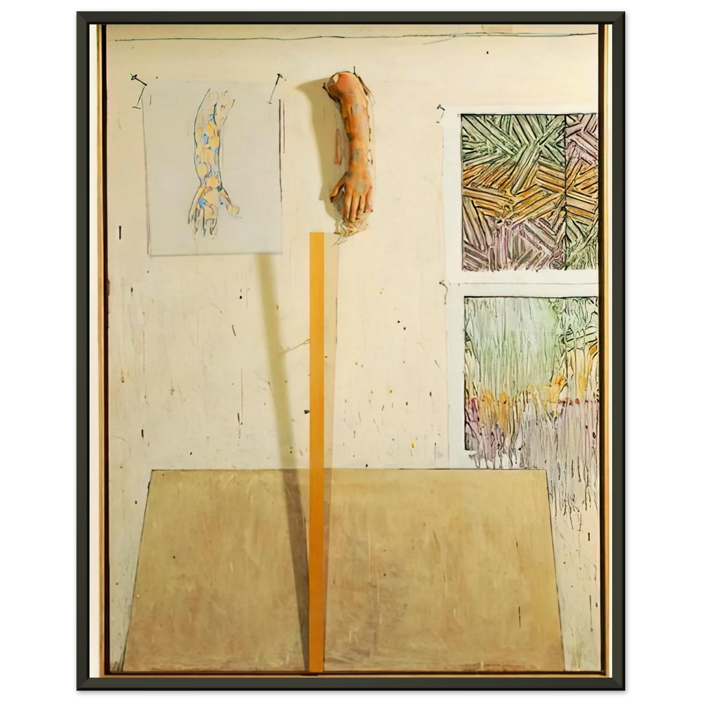 Jasper Johns IN THE STUDIO Framed Art Print - Aluminum Frame - 60x80 cm / 24x32 inches