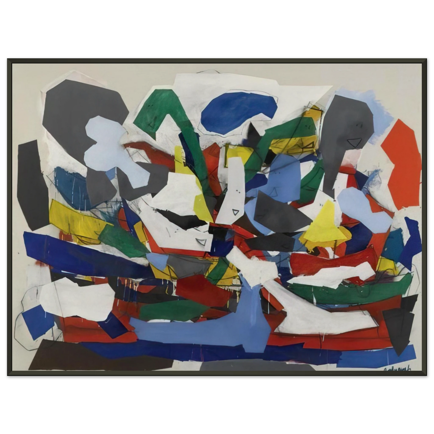Robert Goodnough Adventure II 1963 Framed Art Print - Aluminum Frame - 70x100 cm / 28x40 inches