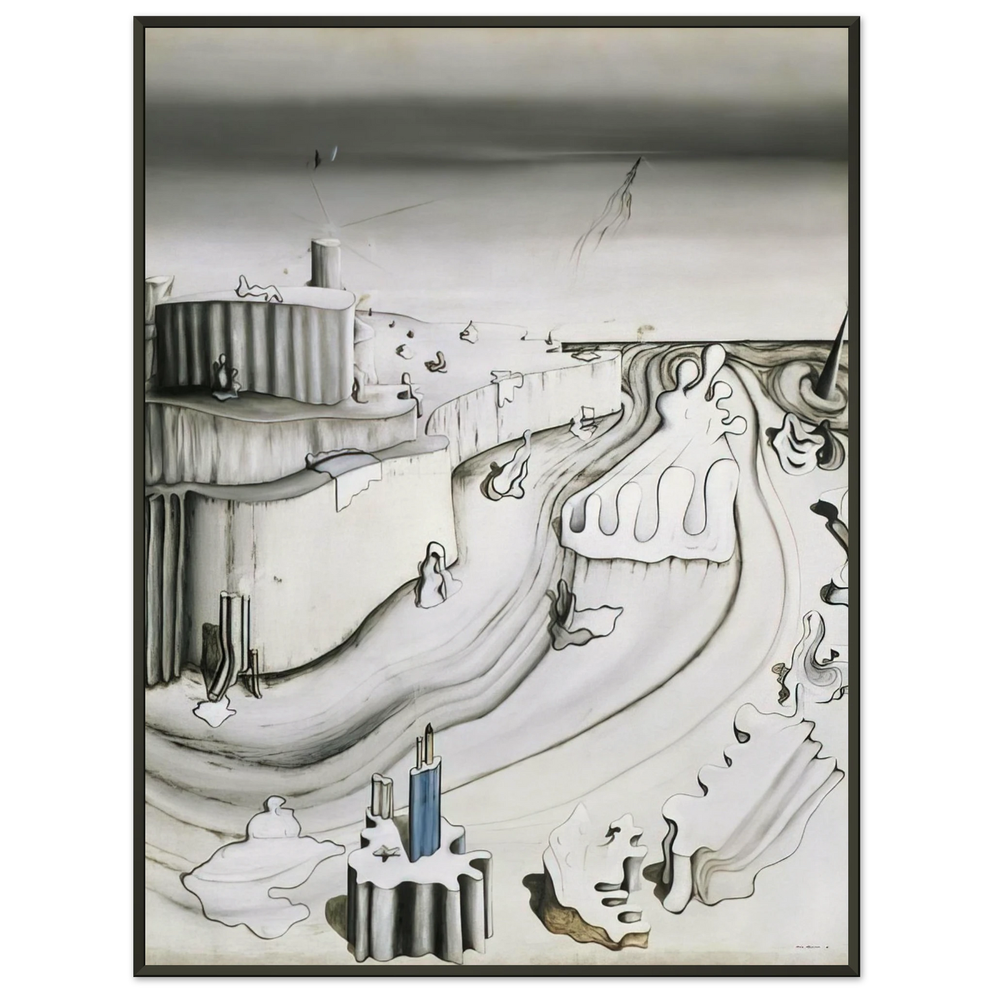 Yves Tanguy Promontory Palace Framed Art Print - Aluminum Frame - 70x100 cm / 28x40 inches