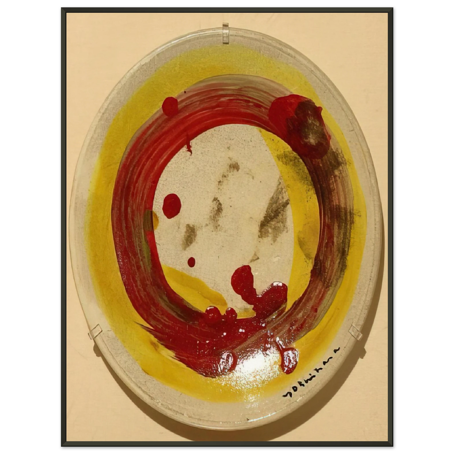 Jiro Yoshihara Circle 1963 Framed Art Print - Aluminum Frame - 60x80 cm / 24x32 inches
