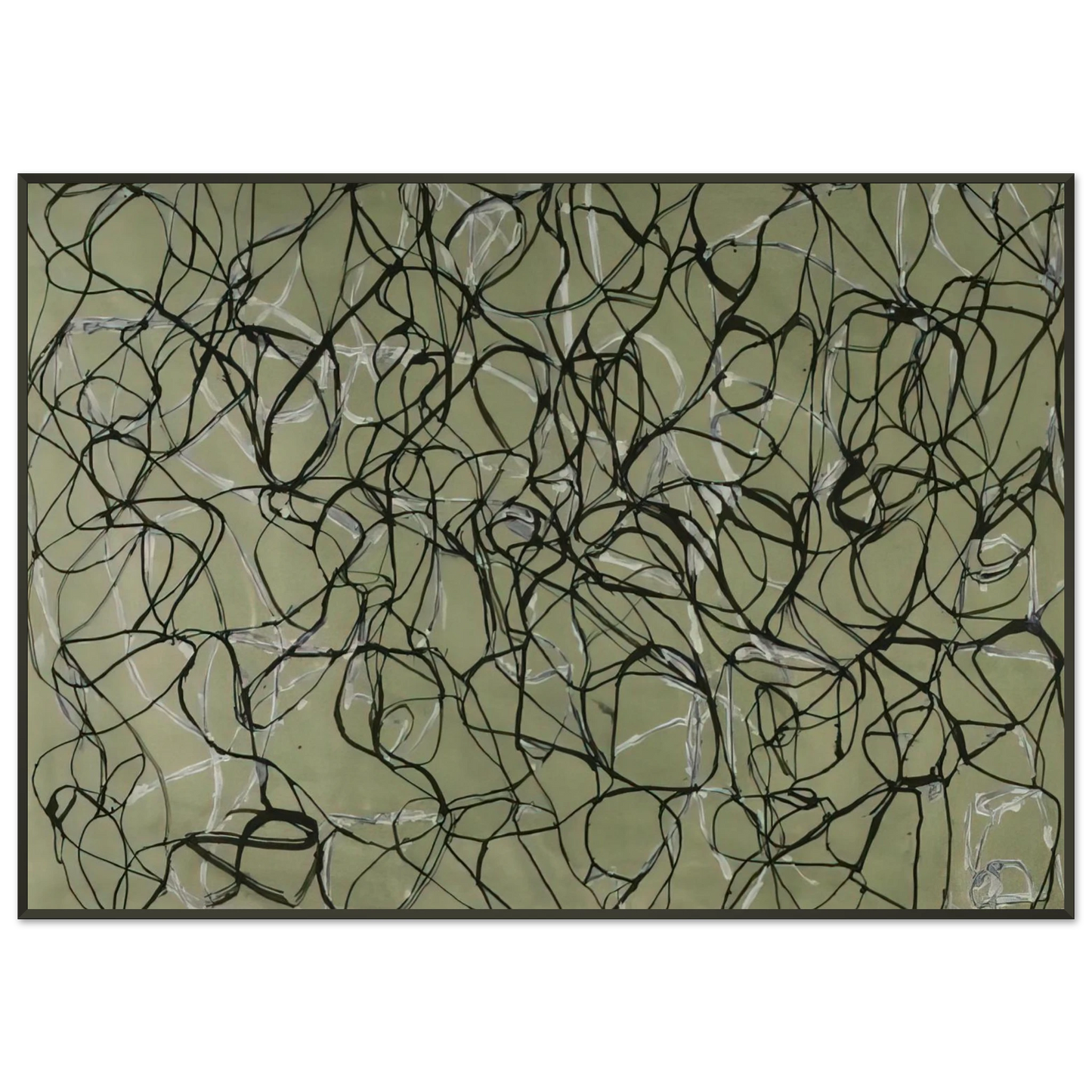Brice Marden Bridge Study 1991 Framed Art Print - Aluminum Frame - 21x29.7 cm / 8x12"