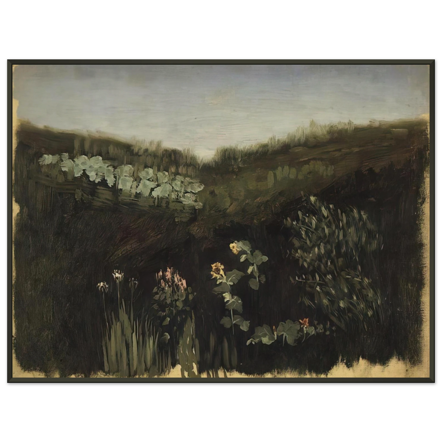 Arkhyp Kuindzhi Sunflowers Crimea Framed Art Print - Aluminum Frame - 40x50 cm / 16x20 inches