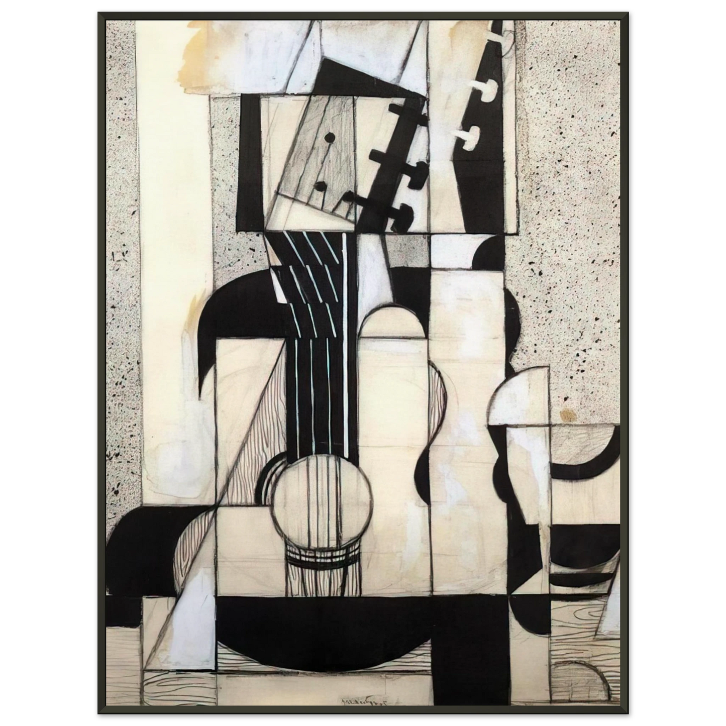 Juan Gris STILL LIFE WITH GUITAR 1913 Framed Art Print - Aluminum Frame - 60x80 cm / 24x32 inches