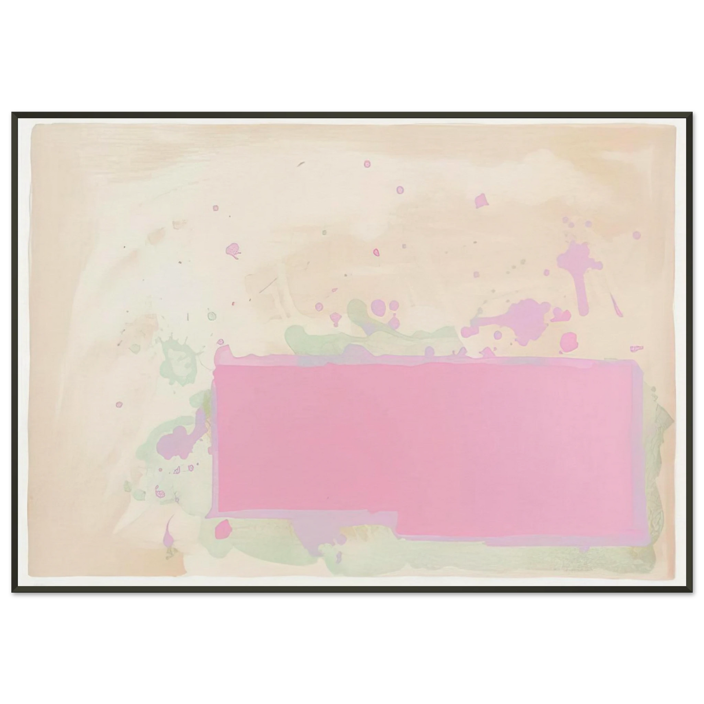 John Hoyland OrangePinkGreen 1971 Framed Art Print - Aluminum Frame - 21x29.7 cm / 8x12"