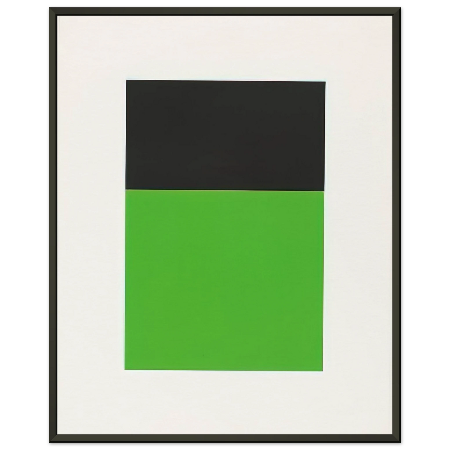 Ellsworth Kelly BlackGreen from the Series of Ten Lithographs Framed Art Print - Aluminum Frame - 60x80 cm / 24x32 inches