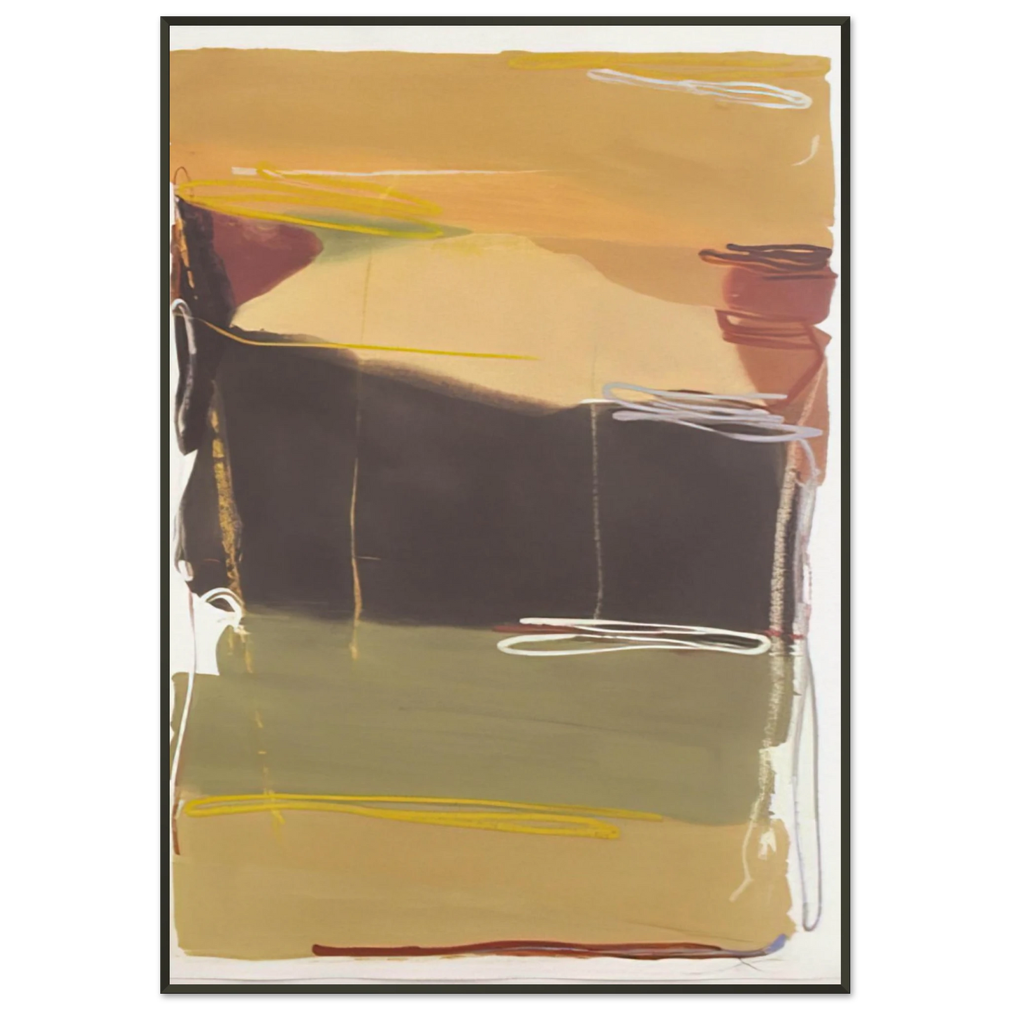 Larry Zox Untitled 1993 Framed Art Print - Aluminum Frame - 21x29.7 cm / 8x12"