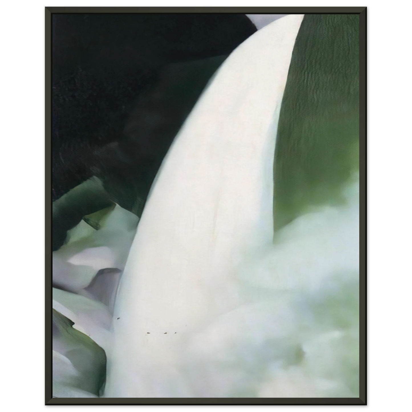 Georgia OKeeffe Green and White Framed Art Print - Aluminum Frame - 70x100 cm / 28x40 inches