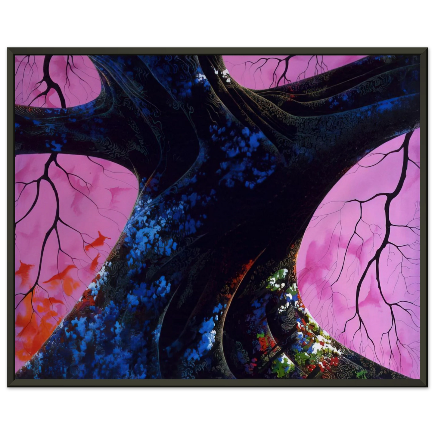 Eyvind Earle  Giant Oak Framed Art Print  - Aluminum Frame - 40x50 cm / 16x20 inches