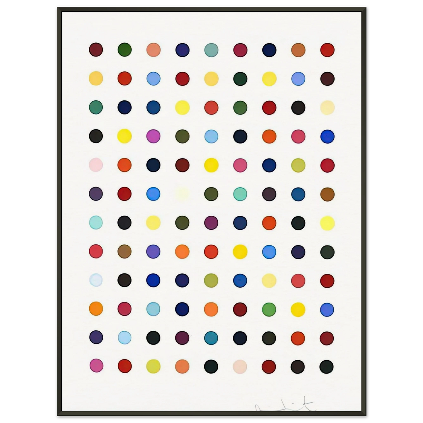 Damien Hirst FLUMEQUINE Framed Art Print - Aluminum Frame - 70x100 cm / 28x40 inches