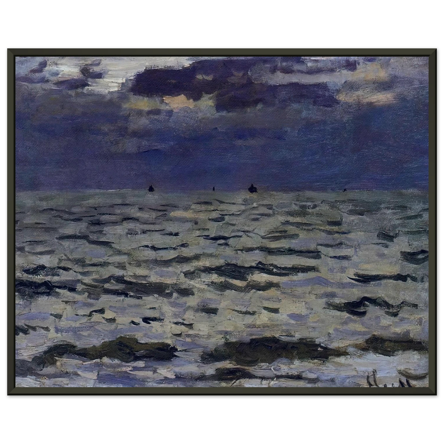 claude monet  Seascape Framed Art Print  - Aluminum Frame - 60x80 cm / 24x32 inches