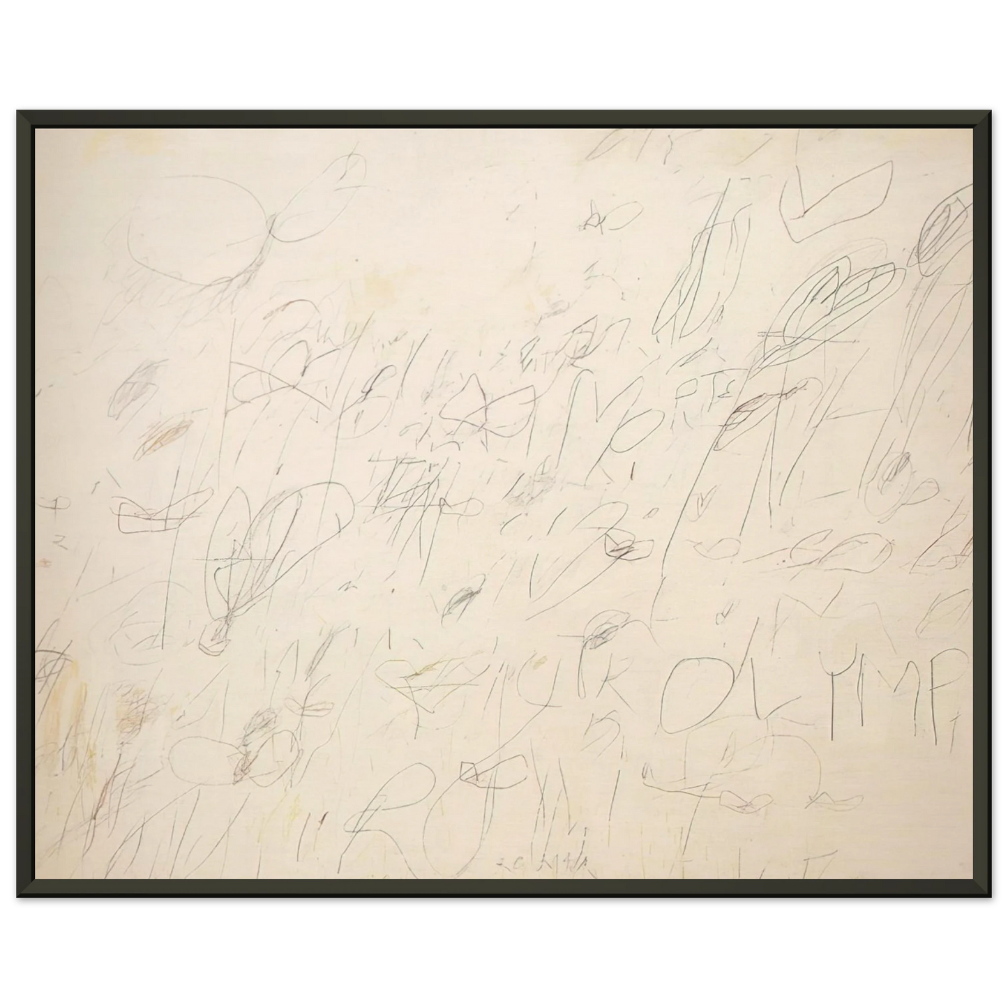 Cy Twombly Olympia Framed Art Print - Aluminum Frame - 70x100 cm / 28x40 inches