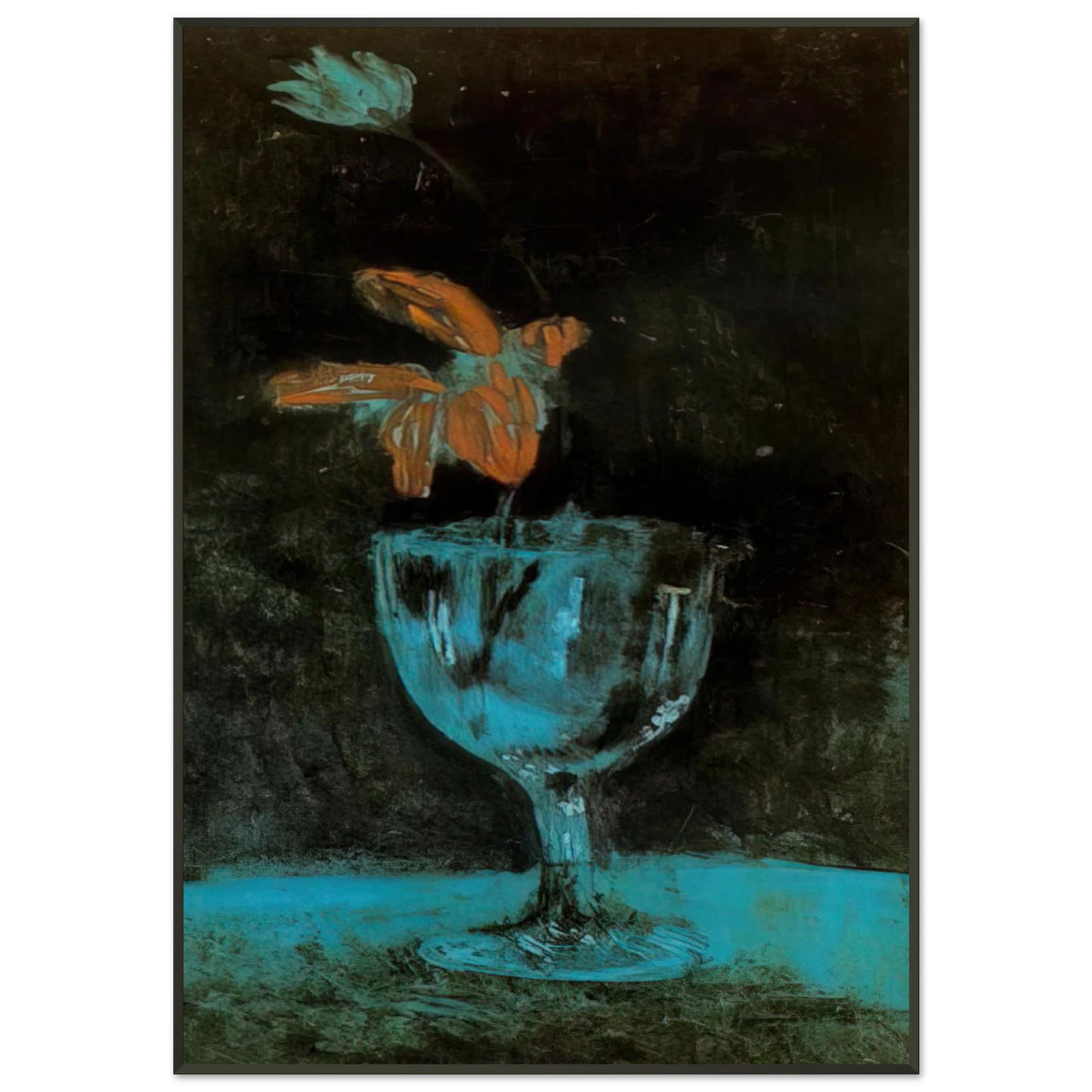 Pablo Picasso  A blue vase  1903 Framed Art Print  - Aluminum Frame - 21x29.7 cm / 8x12"