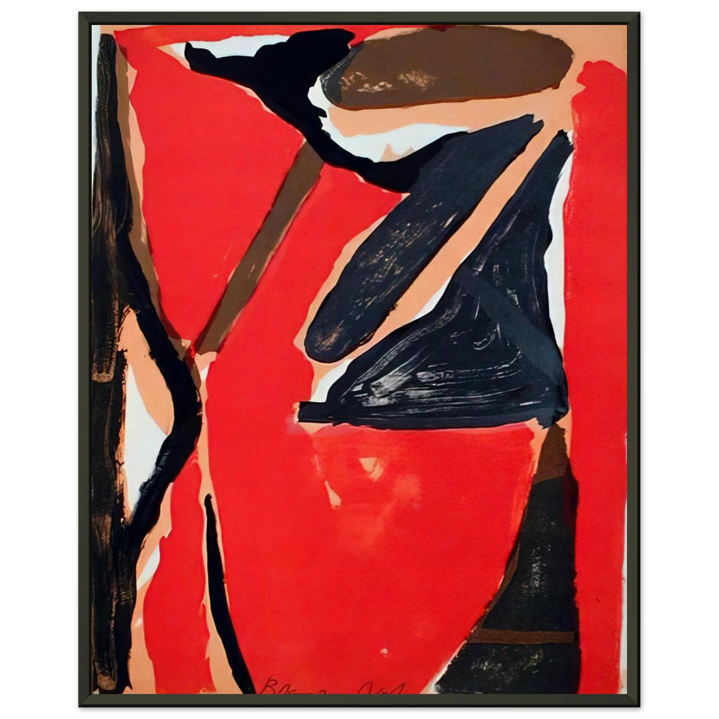 Bram van Velde LUnique III 1973 Framed Art Print - Aluminum Frame - 40x50 cm / 16x20 inches