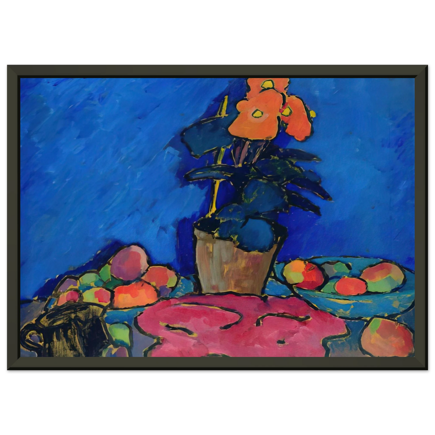 Alexej von Jawlensky STILL LIFE WITH BEGONIA 1911 Framed Art Print - Aluminum Frame - 70x100 cm / 28x40 inches