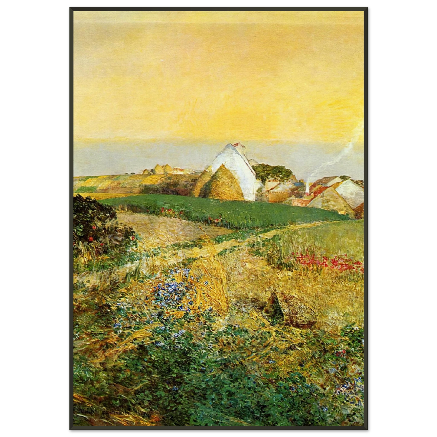 Childe Hassam VillersleBel aka The Enchanted Hour Framed Art Print - Aluminum Frame - 21x29.7 cm / 8x12"