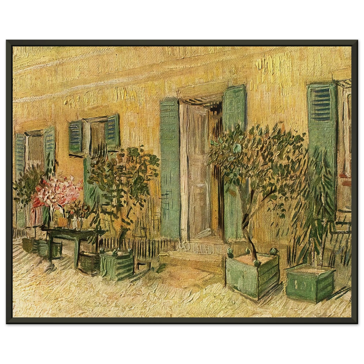 Vincent van Gogh  Exterior of a Restaurant at Asnieres Framed Art Print  - Aluminum Frame - 60x80 cm / 24x32 inches