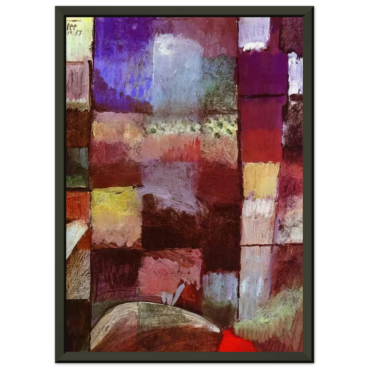 Paul Klee HAMAMET 1914 Framed Art Print - Aluminum Frame - 70x100 cm / 28x40 inches
