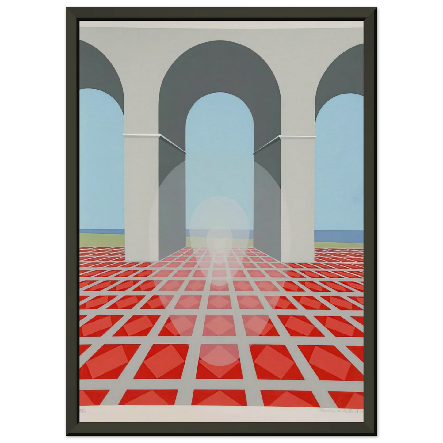 Clarence Holbrook Carter Arches 1979 Framed Art Print - Aluminum Frame - 60x80 cm / 24x32 inches