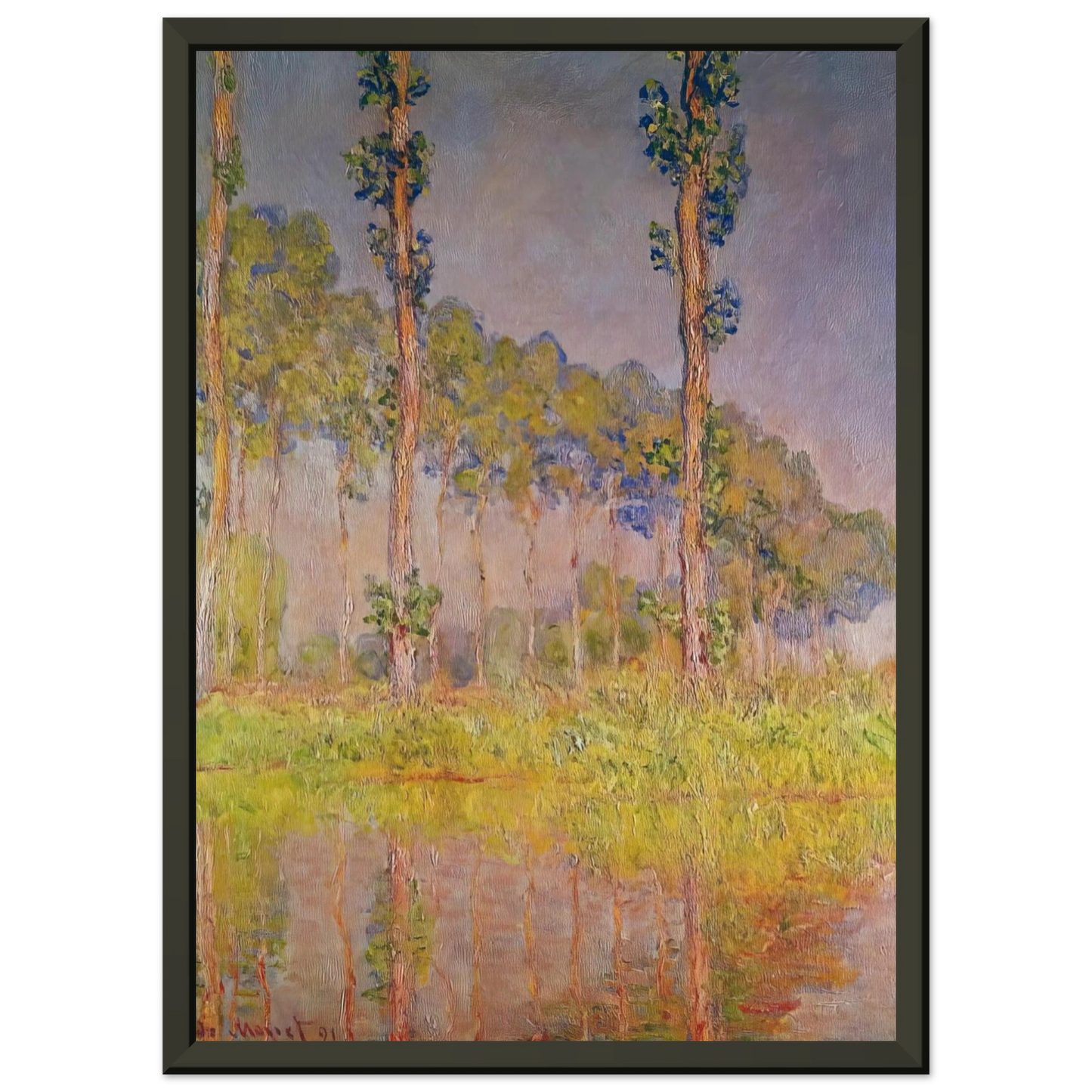 claude monet Three Trees in Spring Framed Art Print - Aluminum Frame - 40x50 cm / 16x20 inches
