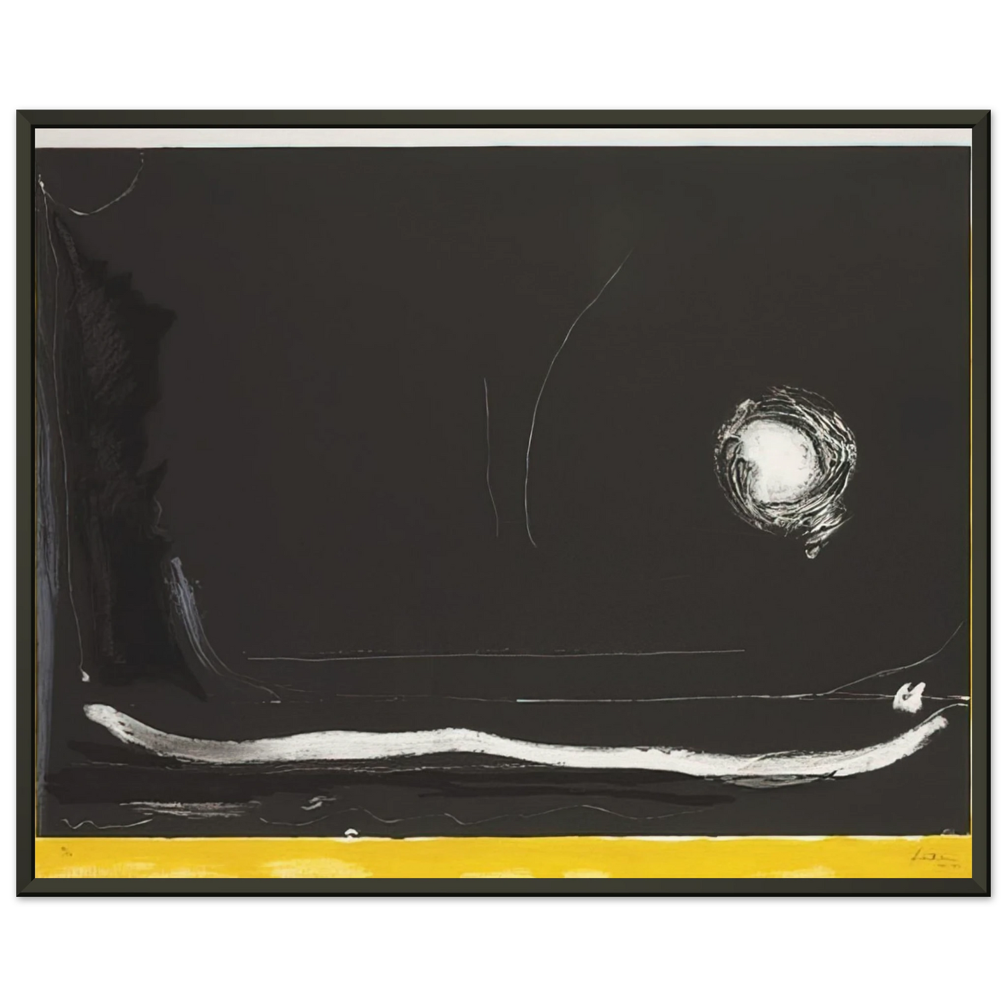 Helen Frankenthaler Yellow Jack 1985 Framed Art Print - Aluminum Frame - 40x50 cm / 16x20 inches