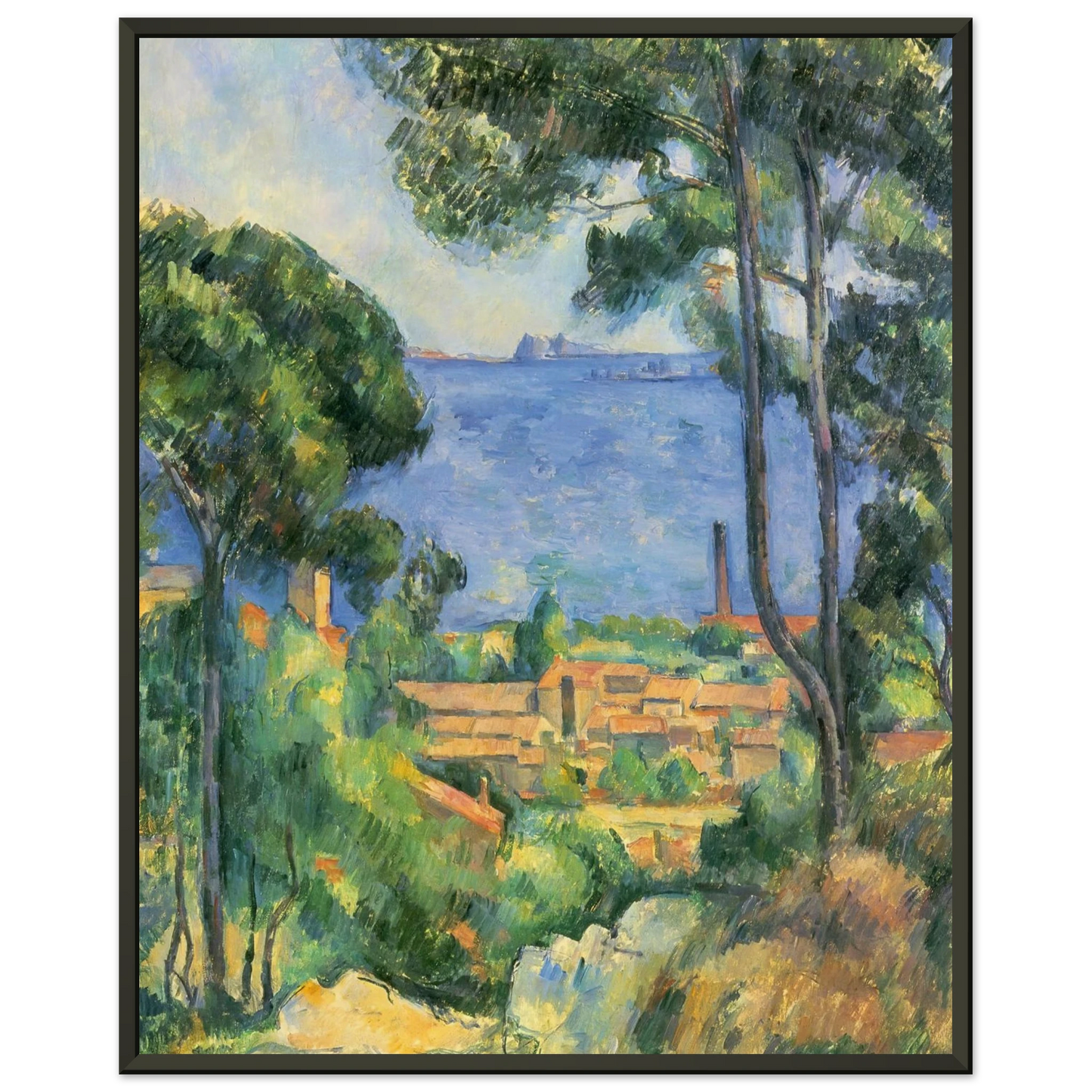 Paul Cezanne View of LEstaque and Chateaux dIf Framed Art Print - Aluminum Frame - 60x80 cm / 24x32 inches