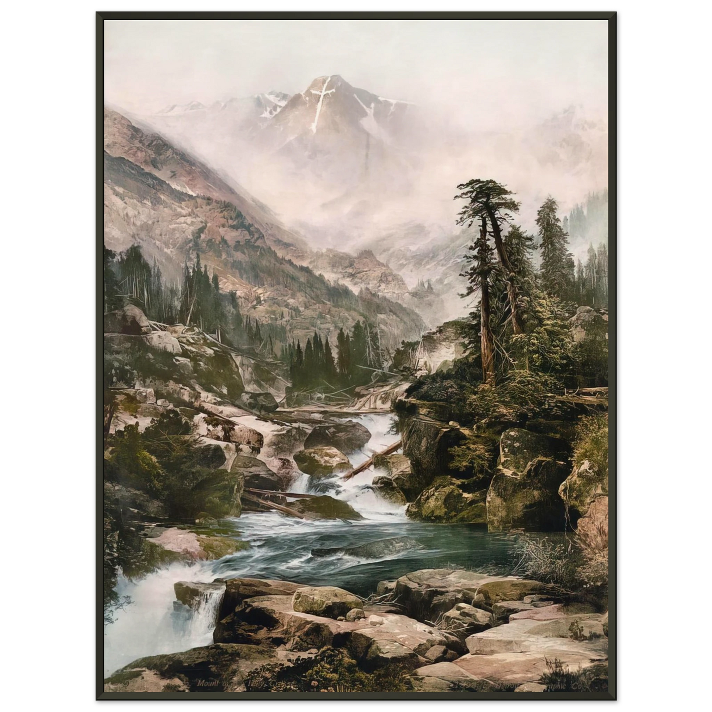 Thomas Moran Mount of the Holy Cross Framed Art Print - Aluminum Frame - 40x50 cm / 16x20 inches