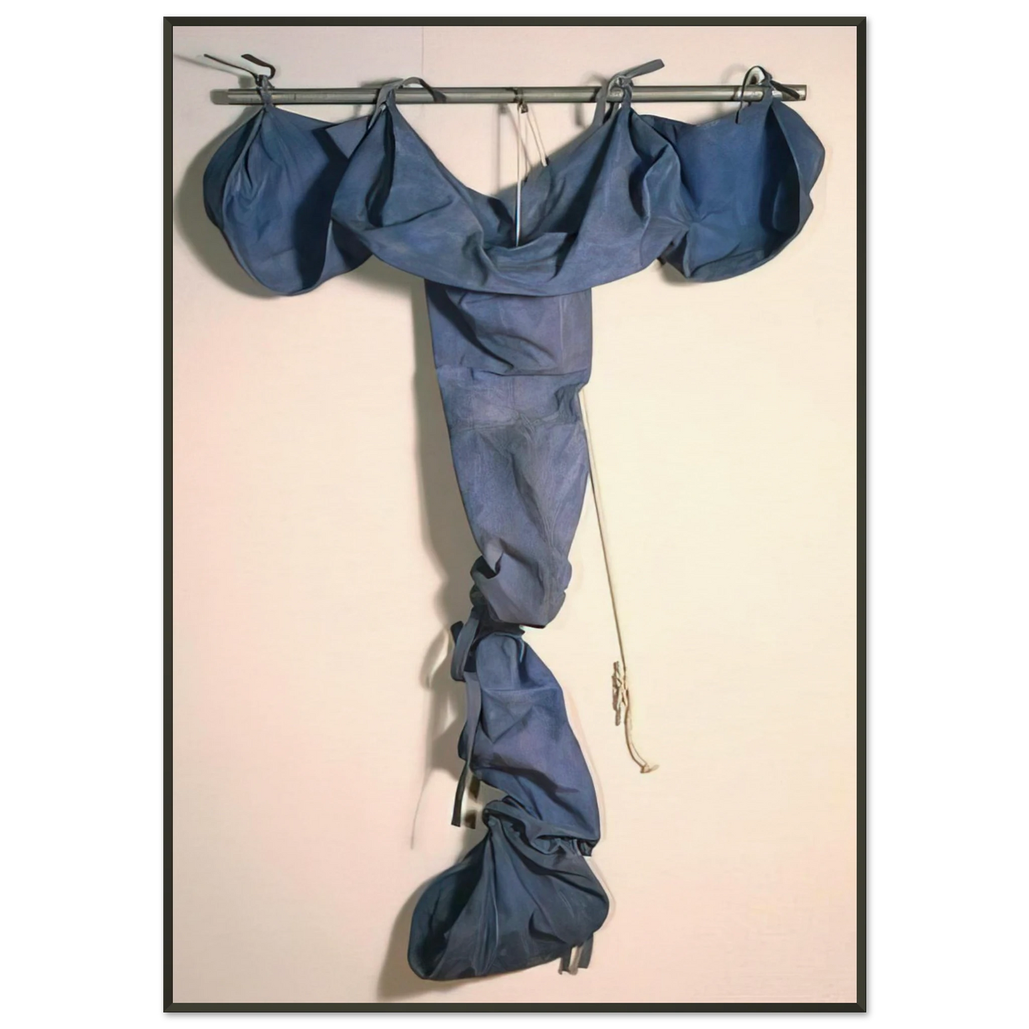 Claes Oldenburg SOFT DRAINPIPE BLUE COOL VERSION 1967 Framed Art Print - Aluminum Frame - 21x29.7 cm / 8x12"