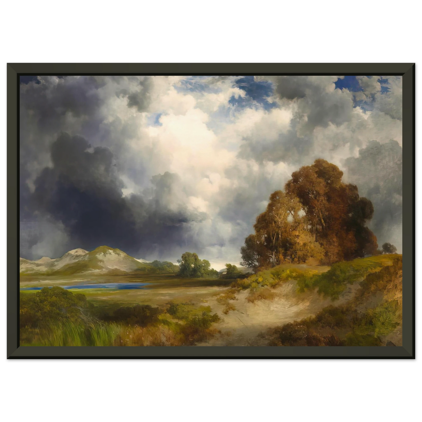 Thomas Moran East Hampton Framed Art Print - Aluminum Frame - 40x50 cm / 16x20 inches