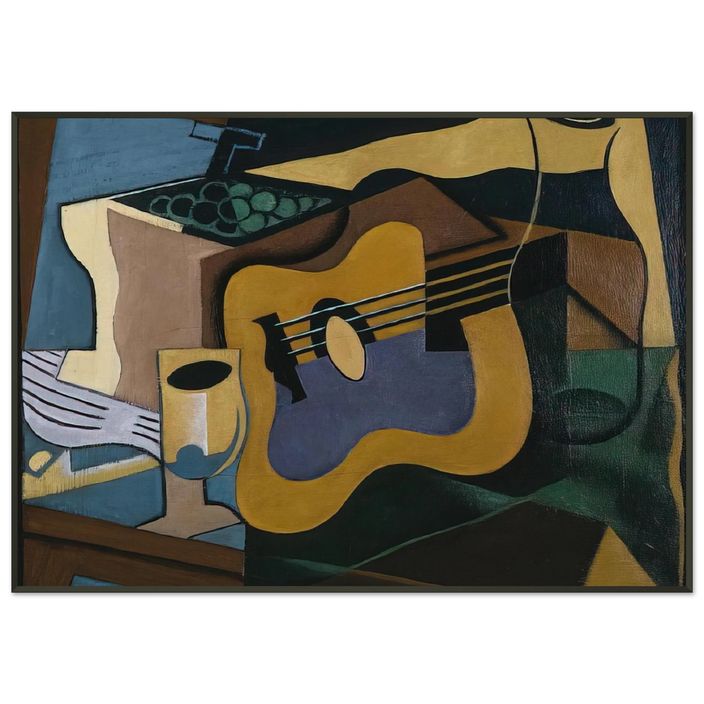 Juan Gris STILL LIFE WITH GUITAR 1920 Framed Art Print - Aluminum Frame - 21x29.7 cm / 8x12"