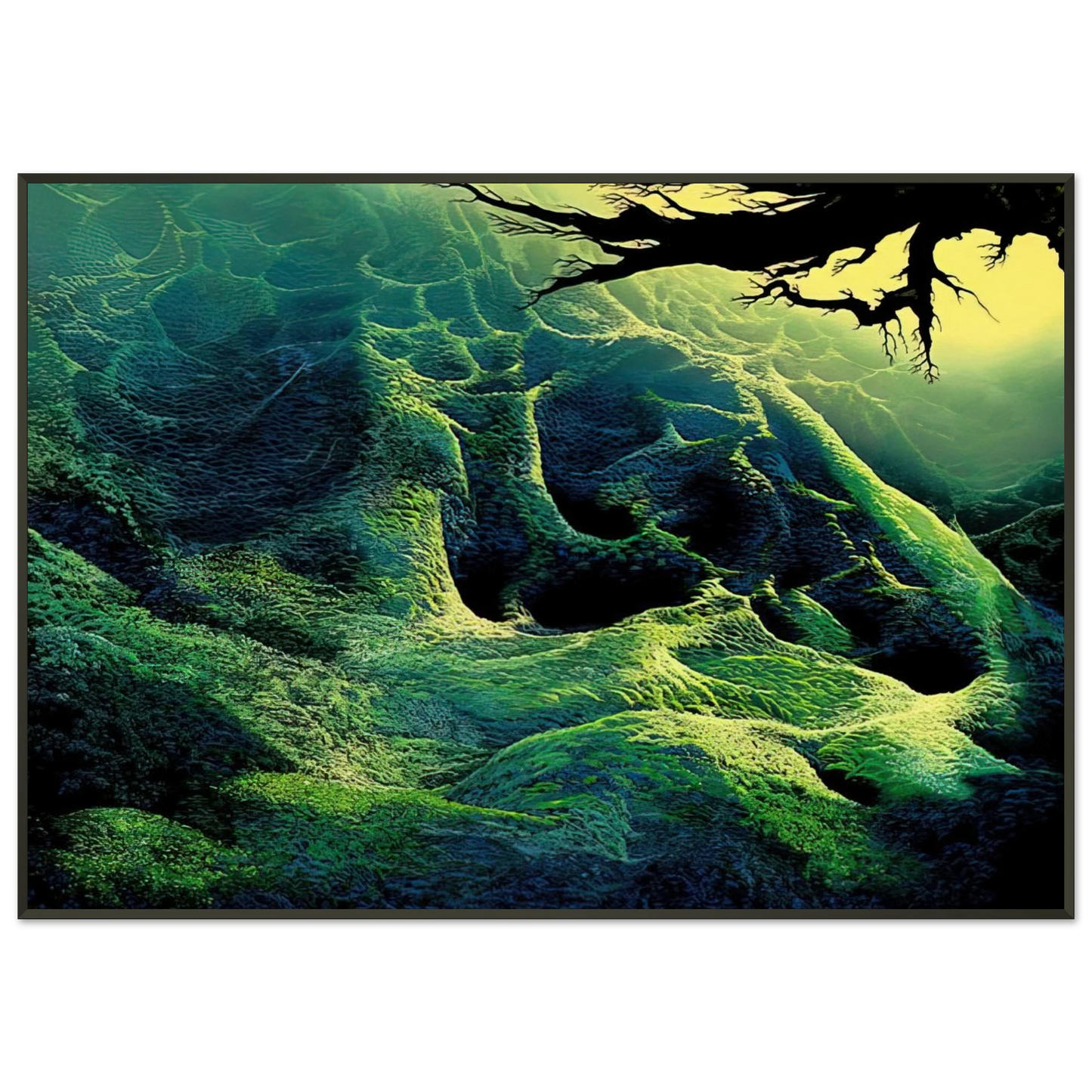 Eyvind Earle  My Soul Framed Art Print  - Aluminum Frame - 21x29.7 cm / 8x12"