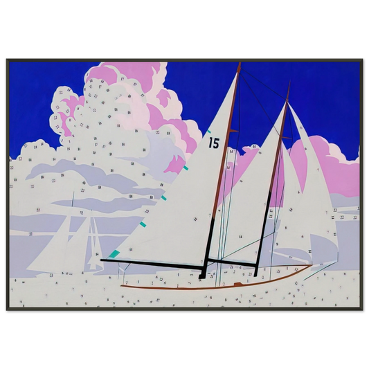 Andy Warhol  Do It Yourself  Sailboats  Framed Art Print  - Aluminum Frame - 21x29.7 cm / 8x12"