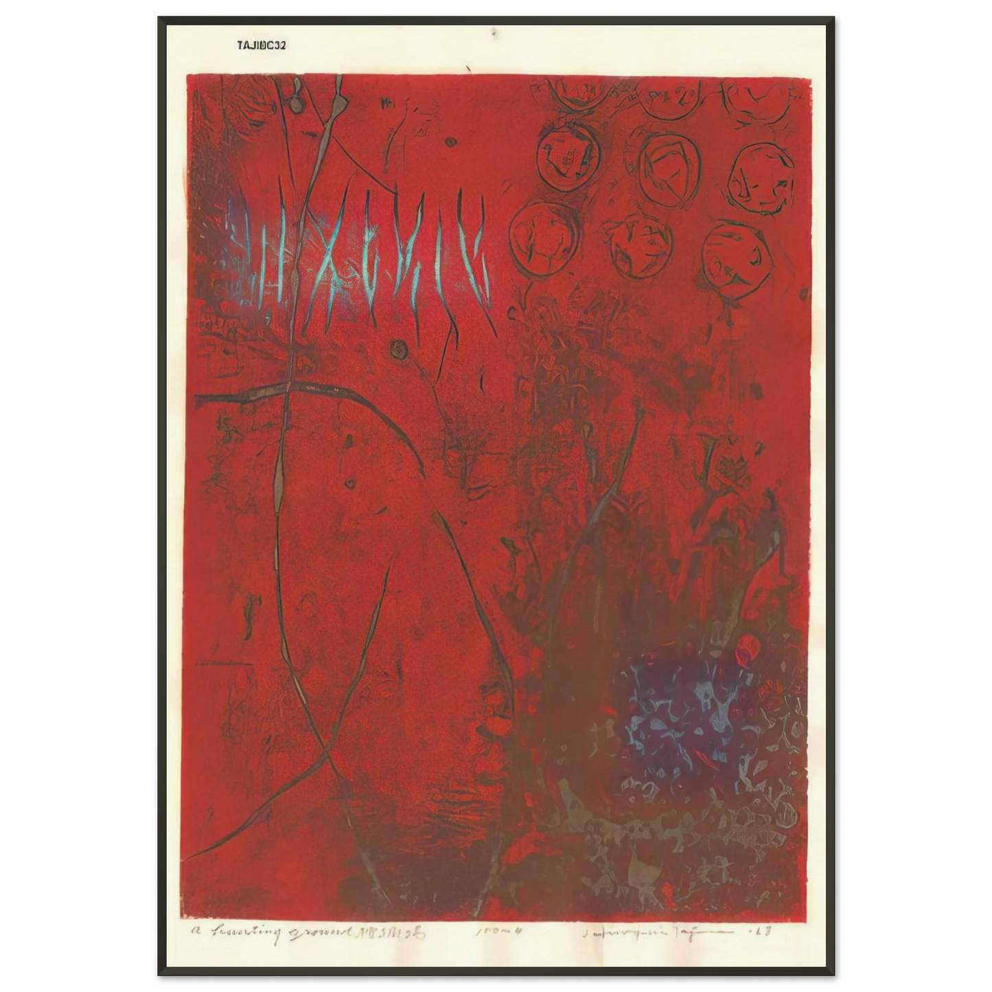 Hiroyuki Tajima A Hunting Ground 1968 Framed Art Print - Aluminum Frame - 21x29.7 cm / 8x12"