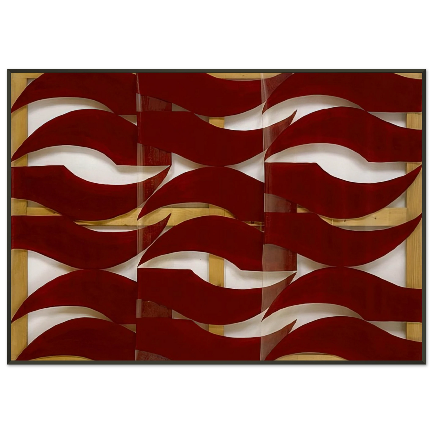 Carla Accardi Rosso scuro 1974 Framed Art Print - Aluminum Frame - 21x29.7 cm / 8x12"
