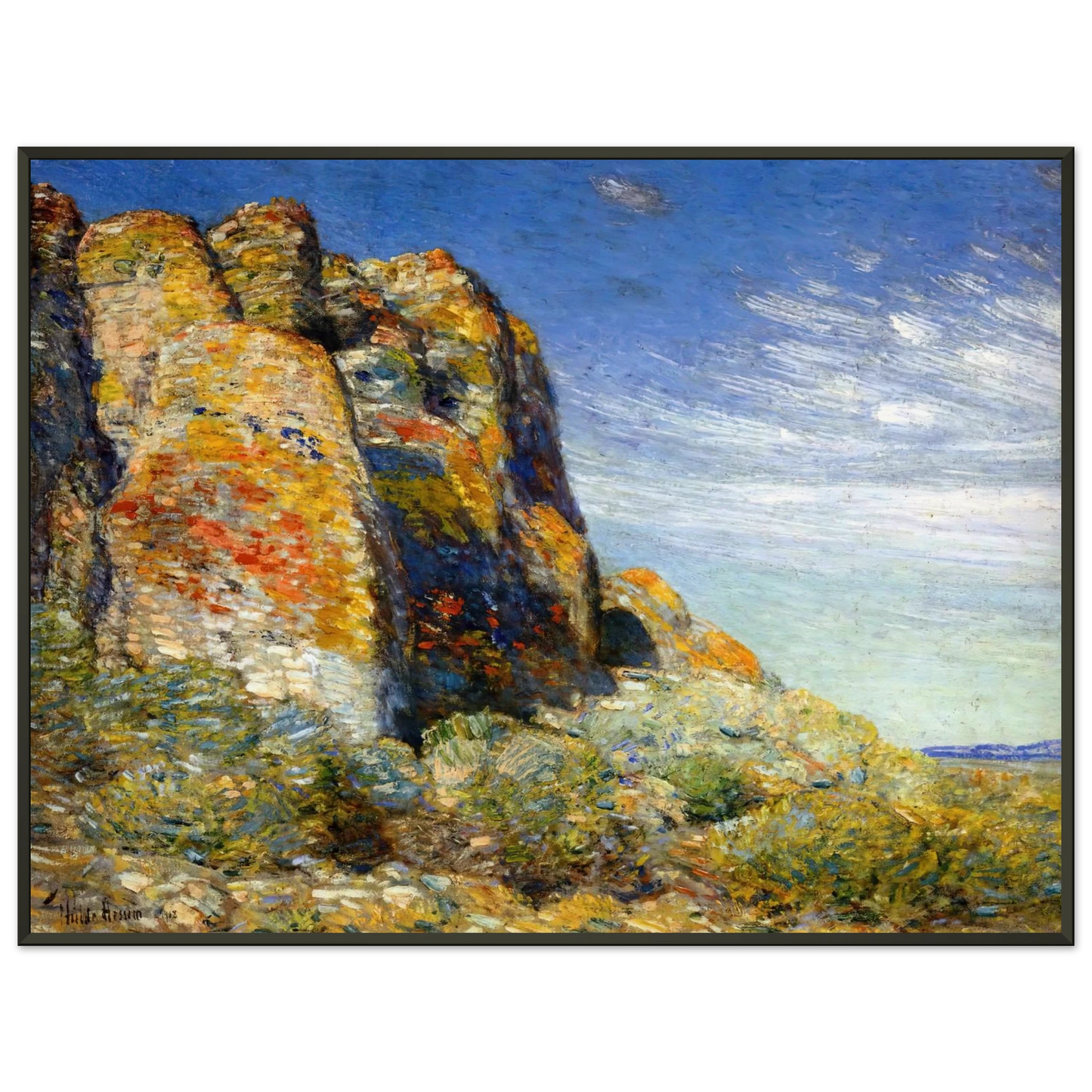 Childe Hassam Harney Desert 02 Framed Art Print - Aluminum Frame - 60x80 cm / 24x32 inches