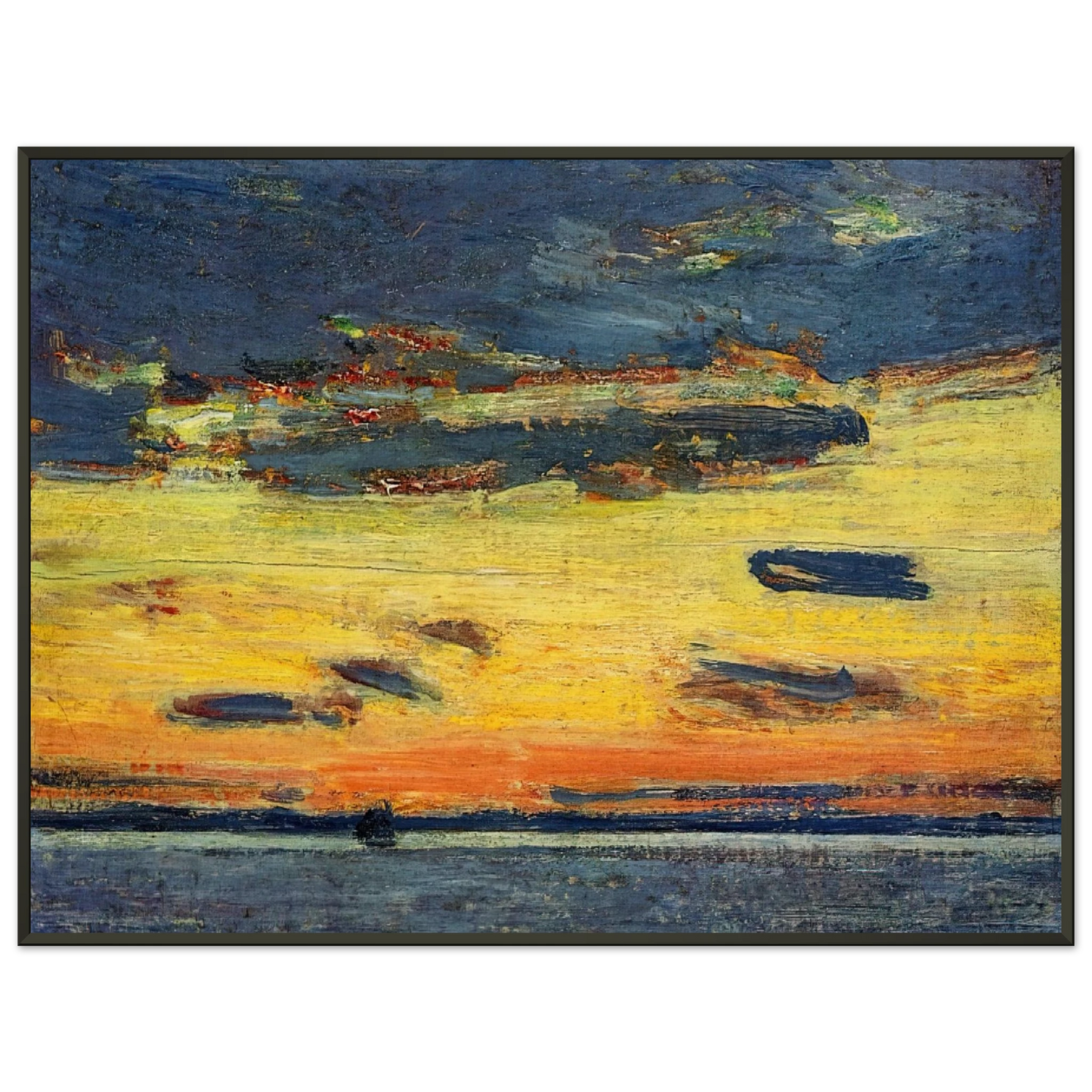 Childe Hassam Sunset on the Sea Framed Art Print - Aluminum Frame - 40x50 cm / 16x20 inches