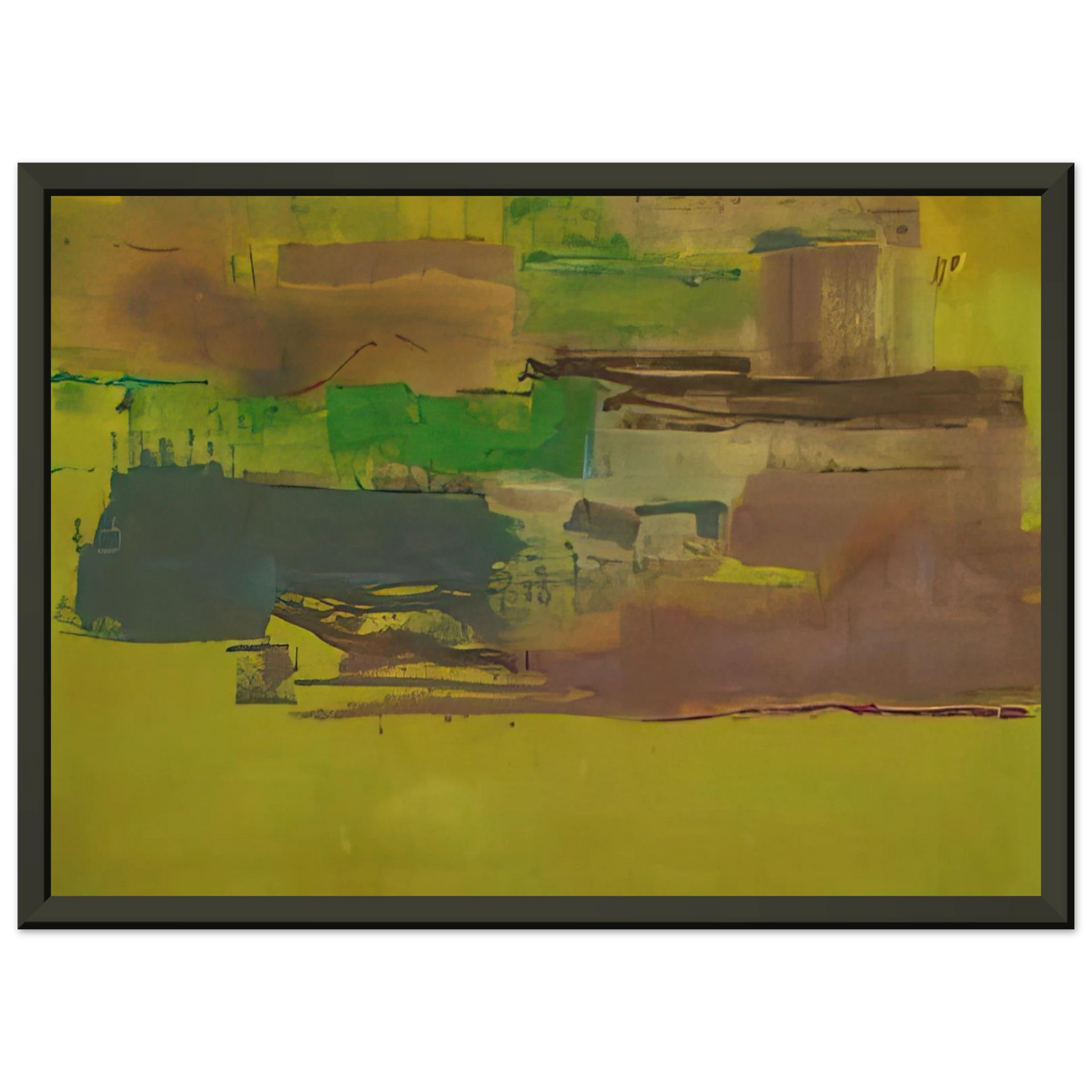 Helen Frankenthaler  August Deep  1978 Framed Art Print  - Aluminum Frame - 60x80 cm / 24x32 inches